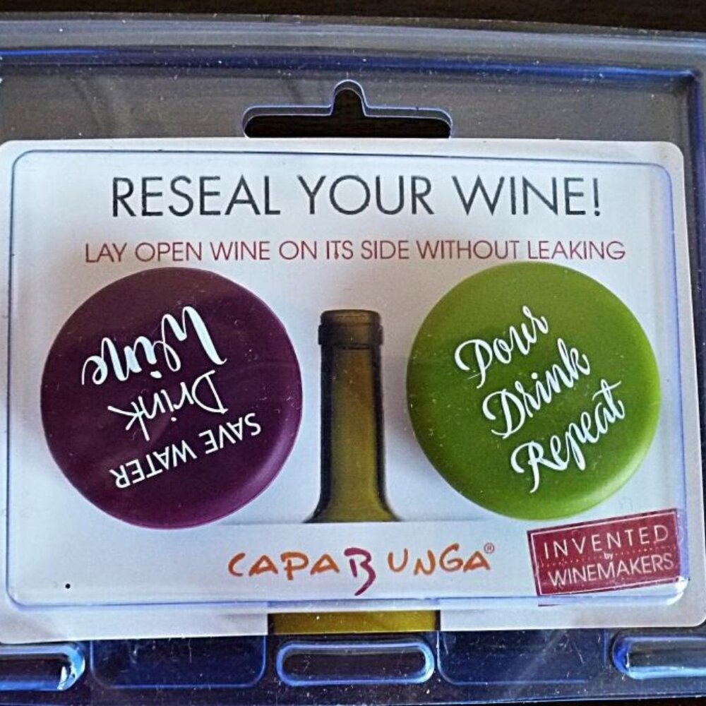 NWOT - CapaBunga 2-Pack Reusable Silicone Wine Caps